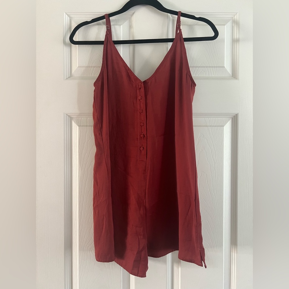 Rust Sleeveless Romper